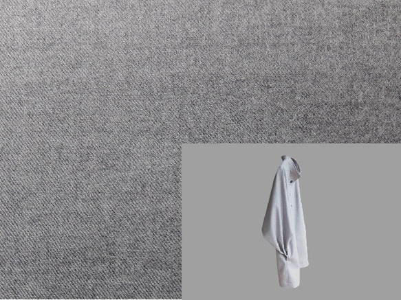 ～Series冬物生地チュニック…アッシュグレー・カシミア混紡フラノ～ 1枚目の画像