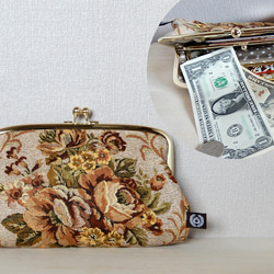 親子錢包袋：戈布蘭風格的花卉 第1張的照片