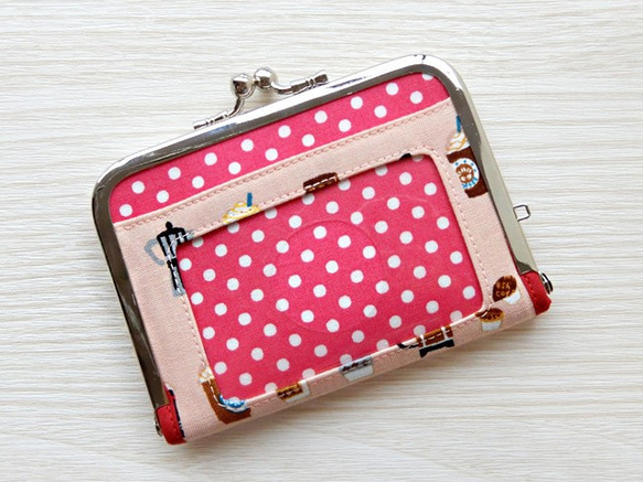 Gamaguchi Regular Case（Pass Case）：Cafe Pink 第3張的照片