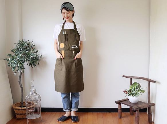 BiB エプロン　ワークエプロン　キャンプ　ボタナイズ BiB エプロン ワークエプロン キャンプ ボタナイズ CANVAS APRON