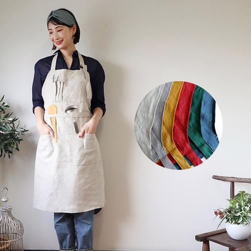 Rieri　リネンエプロン　タキマキ　母の日 fog linen work フォグリネンワーク リネン デイリーエプロン麻