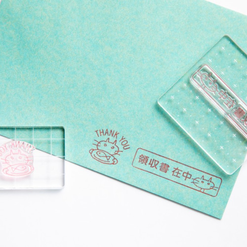 未使用♡DARLING DINOS フォトポリマースタンプセットスタンピンアップ ねこ在中 -貼ってはがせる透明なフォトポリマー製クリアスタンプ TO