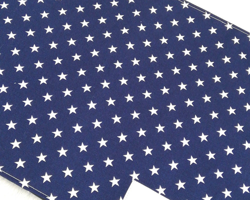 お名前が書ける！星柄 ネイビー ランチクロス ☆ランチョンマット