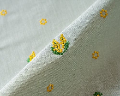 反物　生地　リメイク生地　刺繍　グリーン　長期保管品 反物 生地 リメイク生地 刺繍 グリーン 長期保管品 反物 生地