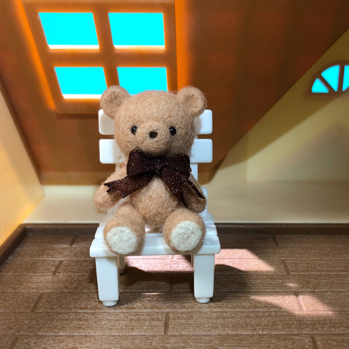 羊毛フェルト ミニ テディベア(No.1)ハンドメイド ブライスや 羊毛フェルト ミニ テディベア(No.1)ハンドメイド ブライスや