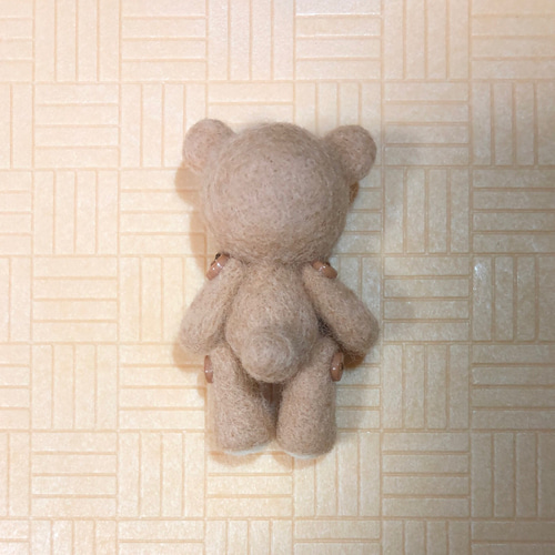 羊毛フェルト ミニ テディベア(No.1)ハンドメイド ブライスや 羊毛フェルト ミニ テディベア(No.1)ハンドメイド ブライスや