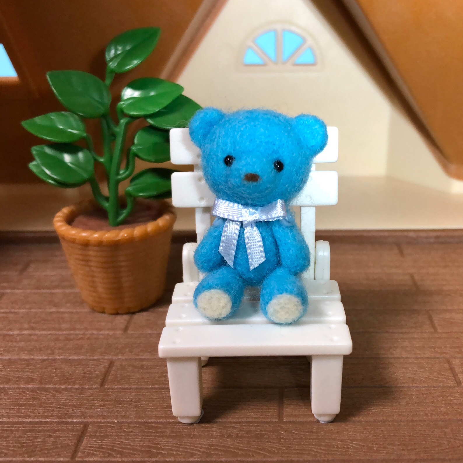 テディベア　ハンドメイド　作家　ブライス 羊毛フェルト ハンドメイド テディベア マスコット ミニチュア