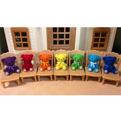 Rainbow作家 フェルト ぬいぐるみ テディベア ハンドメンド くま Amazon.co.jp: keiko kikuchi 作家 フェルト ぬいぐるみ