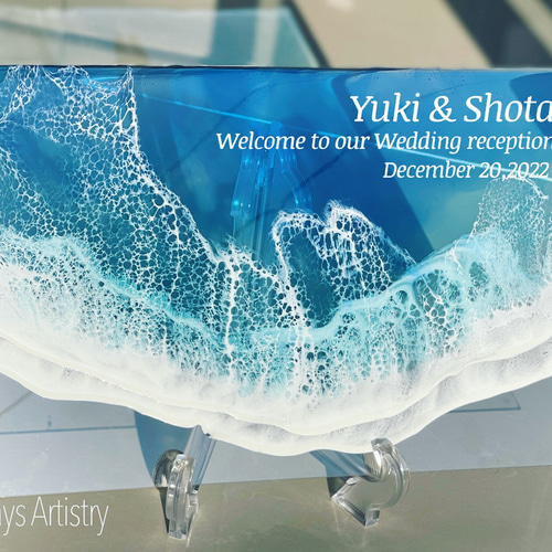 Cdx-cdx　海レジンアート　ウエディング　　ウェルカムボード 波のウェルカムボード 【海レジン】 | WAVE CRAFT