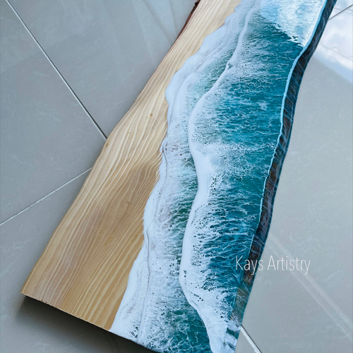 オーシャンレジン壁掛けボード大きいサイズアート作品ハンドメイド宮古