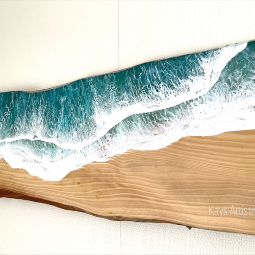 レジンアートホームデコ】受注制作 琉球松オーシャンアート/Home Decor