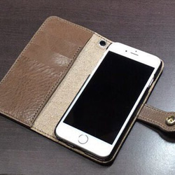 真皮iPhone6 / 6s（智能手機）保護套type1皮革銀色925 第4張的照片