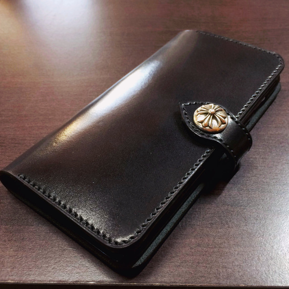 最高級革 栃木サドルレザー iPhone各種Max・Plus用ケース type3