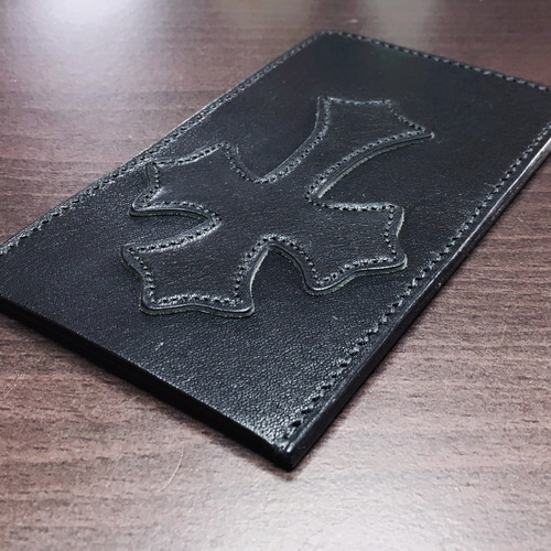 本革 レザーパッチ クロス xyzオリジナル 大 ワッペン・アップリケ