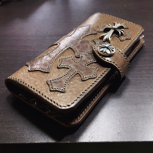 古布　創作アップリケ　額入り　　　ハンドメイド 受注制作」竹額縁 ［0号Pサイズ] 大正更紗古布マット 純金箔面