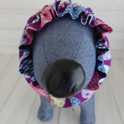 犬用　スヌード　和風　鞠　カラー：紫 3枚目の画像