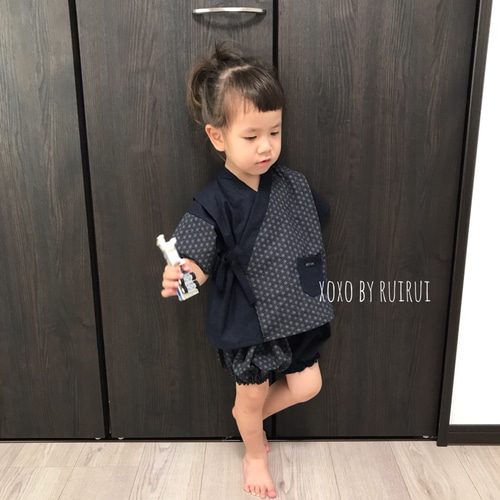 男の子♡レトロモダンキッズ甚平 子供服 rui.luv 通販｜Creema 