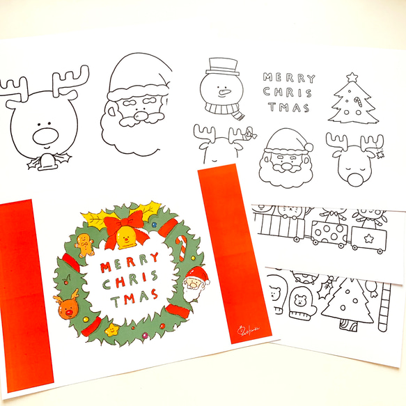 ベジパンズのクリスマスぬりえ 5枚目の画像