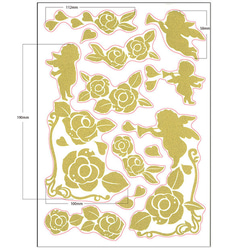 ウォールステッカー「バラと天使」 JWS-218 9枚目の画像