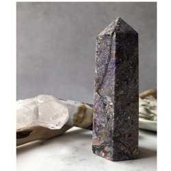 【1点もの】オパライズド・フローライト　六角柱/opalized fluorite point 2枚目の画像