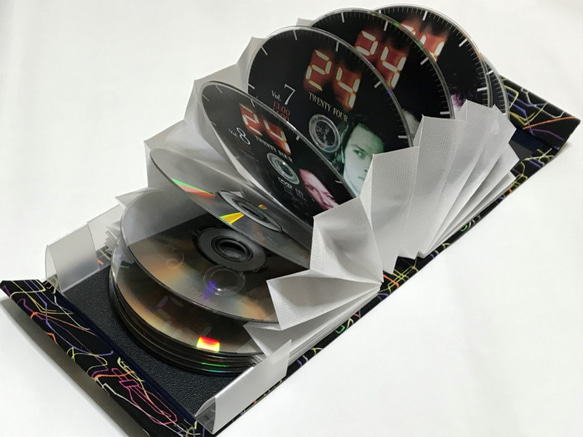 蛇腹式CD・DVDケース15枚用／シェルポ　モダンアートライン 1枚目の画像