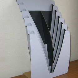 カタログ＆マガジンラック　ＪＡＶＡＲＡＣＫ（ジャバラック）スタンド　セパレーター付／ 三つ折りリーフ対応 3枚目の画像