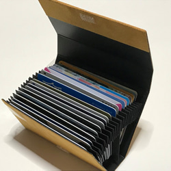 蛇腹型カードケース／JAVA-CARD-CACE20／スエード　ライトブラウン 1枚目の画像