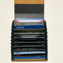 蛇腹型カードケース／JAVA-CARD-CACE20／スエード　ライトブラウン 3枚目の画像