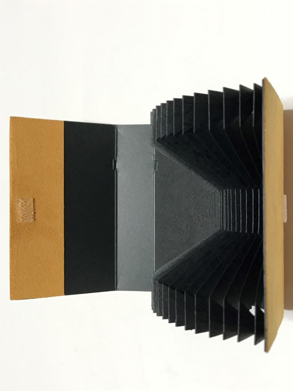 蛇腹型カードケース／JAVA-CARD-CACE20／スエード　ライトブラウン 7枚目の画像