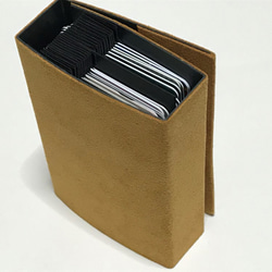蛇腹型カードケース／JAVA-CARD-CACE20／スエード　ライトブラウン 8枚目の画像