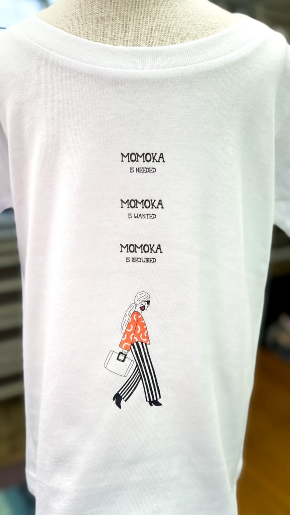 Model A ［名入れTシャツ（白）｜ベビー＆キッズ］普段利用やお子様ギフトに♪ 3枚目の画像