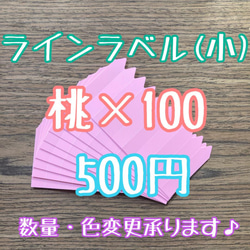 ◎オーダー可◎ 100枚 ◎ 桃 小 ラインラベル 園芸ラベル カラーラベル 多肉植物 観葉植物 ハーブ苗 アガベ 1枚目の画像