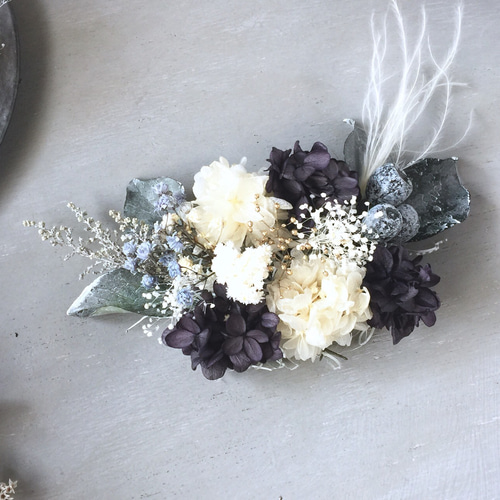 NO.49  ボタニカルのブーケ&ブートニア&ヘッドドレスのセット NO.49 ボタニカルのブーケ&ブートニア&ヘッドドレスのセット