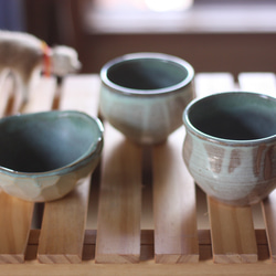 コロ茶碗　赤絵　魚　ミツマタ　湯呑み　小鉢　貫入　ニュウ コロ茶碗 赤絵 魚 ミツマタ 湯呑み 小鉢 貫入 ニュウ コロ茶碗