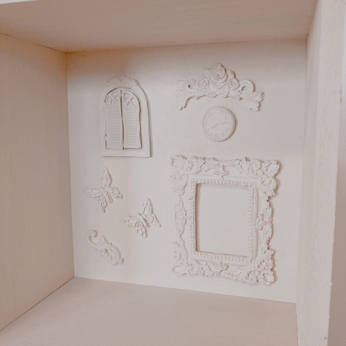 ロココ調 ディスプレイ 飾り棚 棚 シャビー 小物入れ ヨーロピアン