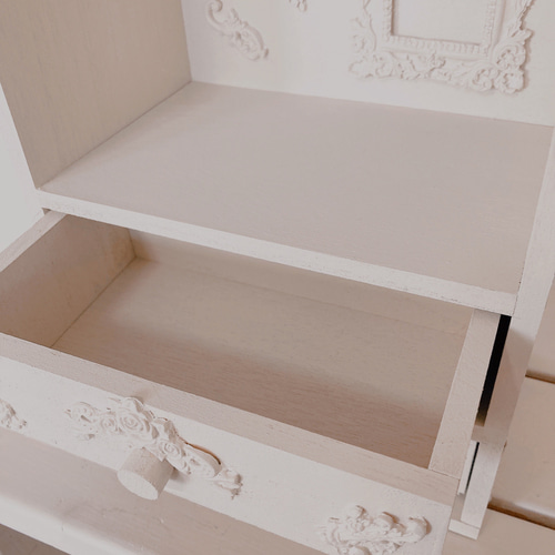 ロココ調 ディスプレイ 飾り棚 棚 シャビー 小物入れ