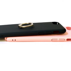ip7-rgsp スマホケース ハード型リング付き ソフトピンク 1個入 iPhone7 iPhone8【AFP】 2枚目の画像