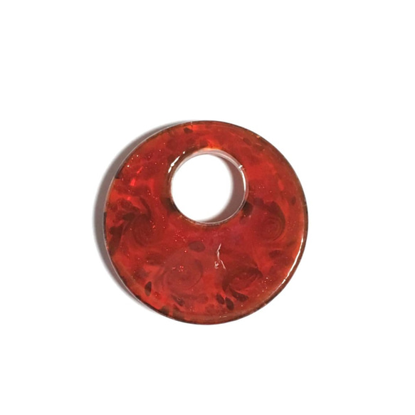 玻璃吊墜頂圓型紅色威尼斯玻璃風威-67r【法新社】 第2張的照片