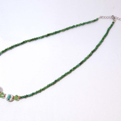 陶珠和綠色綠松石項鍊設計套件手工[AFP] kne3-130730g 第4張的照片