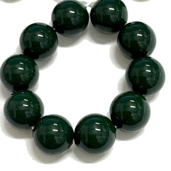 kaibb-06dg 貝殼珍珠圓珠約 6 毫米深綠色 15 顆單獨出售 [法新社] 第2張的照片
