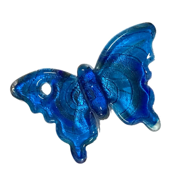 vene-73lb 淺藍色蝴蝶 1 型蝴蝶威尼斯玻璃風格吊頂頂部 [法新社] 第2張的照片