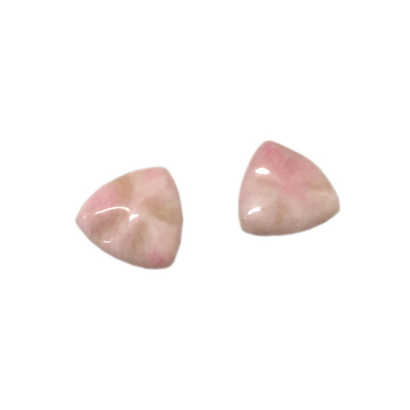 天然石材三角形20毫米染成粉紅色珠3個40-T20P [AFP] 第1張的照片