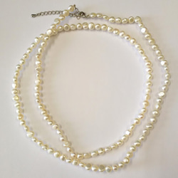 淡水珍珠約6mm A級珍珠項鍊約80cm白色[AFP] 77ne-65awm 第2張的照片