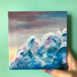 雲浪 - 壓克力顏料創作 雲の波-アクリル画 第2張的照片