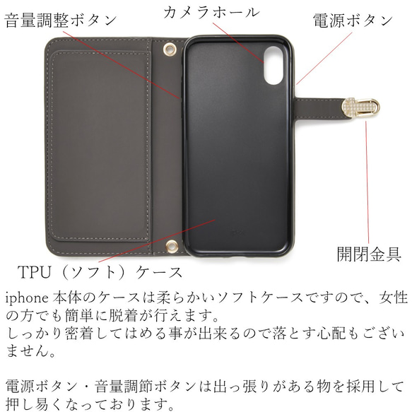 有大鏡子5 5S 6 6S 6plus 6splus case 黑×海軍手帳式iPhone 第8張的照片