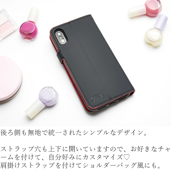 有大鏡子5 5S 6 6S 6plus 6splus case 黑×紅手帳式iPhone 第5張的照片