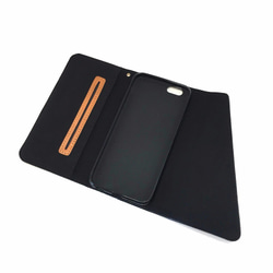 iphone6​​ 6S case，手帳式鑲嵌黑色佩斯利 第2張的照片
