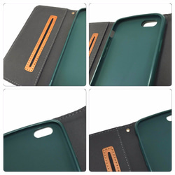 iphone6​​ 6S case，手帳式鑲嵌綠色佩斯利 第4張的照片