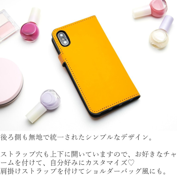 iphone11 iphone11Pro 手帳型 ケース ミラー付き iphone Xs XR かわいい シンプル 5枚目の画像