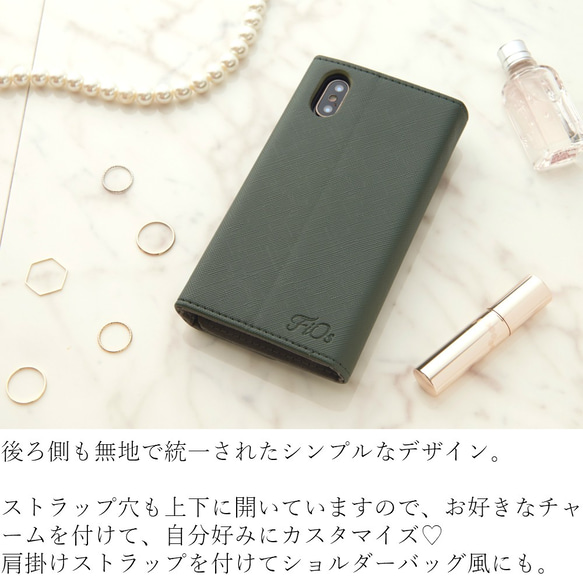 iphone 11 ケース 手帳型 ミラー付 iphone11 pro カバー SE 8 plus シンプル 大人可愛い 7枚目の画像